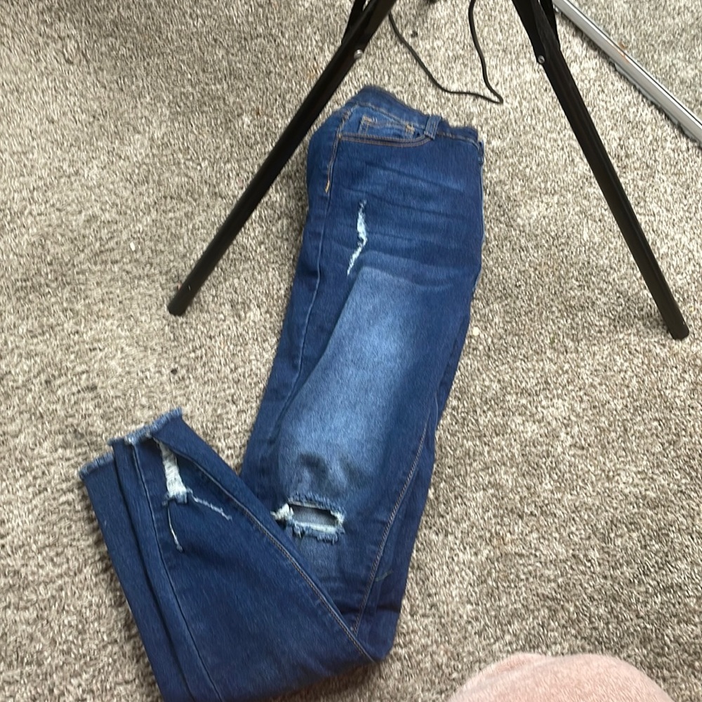 SHEIN skinny dark wash jeans